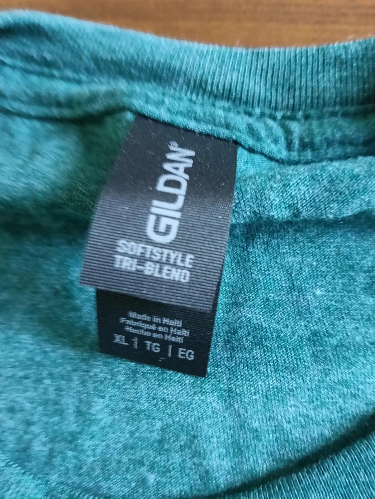 X2 Gildan Men's Tri-Blend Jersey Crew Neck Short Sleeve T-Shirt XL Green Blue – photo 7
