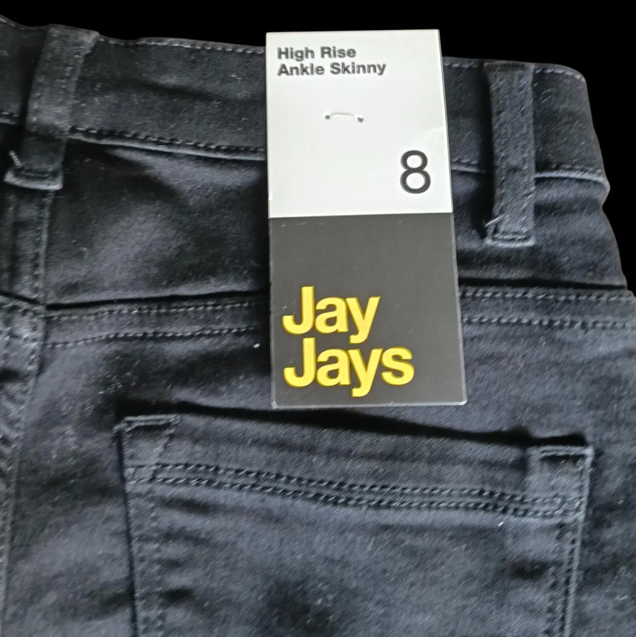 Jay Jays Men’s Straight Fit Jeans Size 28 Black Dark Wash Denim 5-Pocket – photo 3