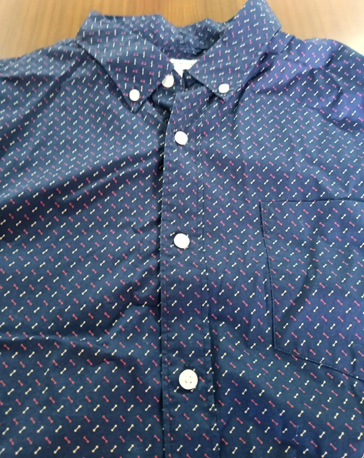 Country Road Mens Blue Geometric Button-Down Long Sleeve Button-Up Shirt XL – photo 2