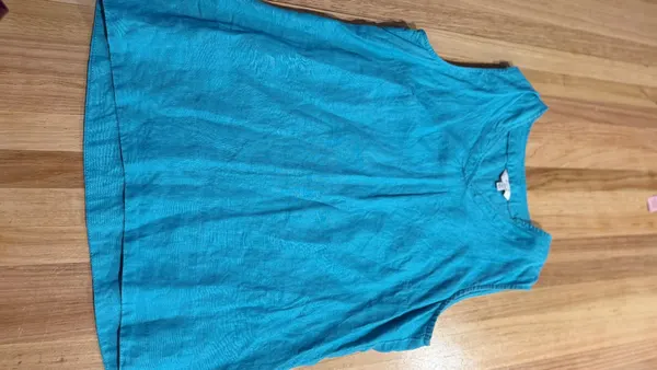 W.Lane pure linen teal tank