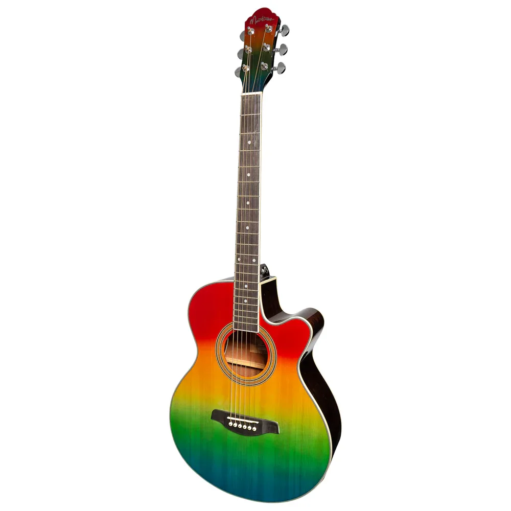 Martinez 41 Series Folk Size Cutaway Acoustic-Electric Guitar – photo 2