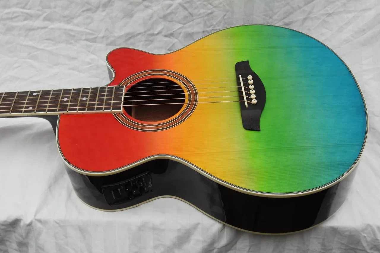 Martinez 41 Series Folk Size Cutaway Acoustic-Electric Guitar – photo 5