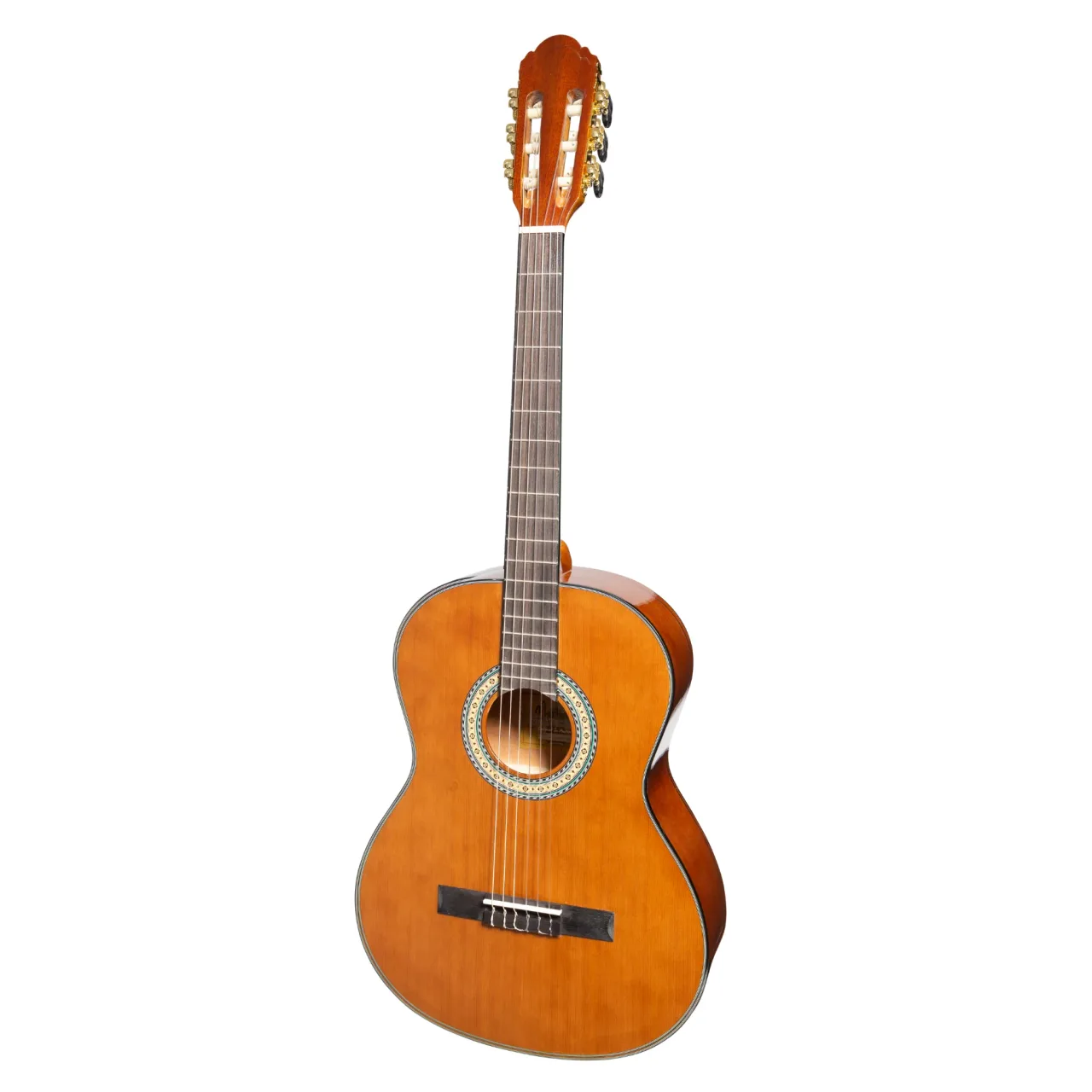 Martinez Natural-Gloss Full Size Classical Guitar with Tuner – photo 2