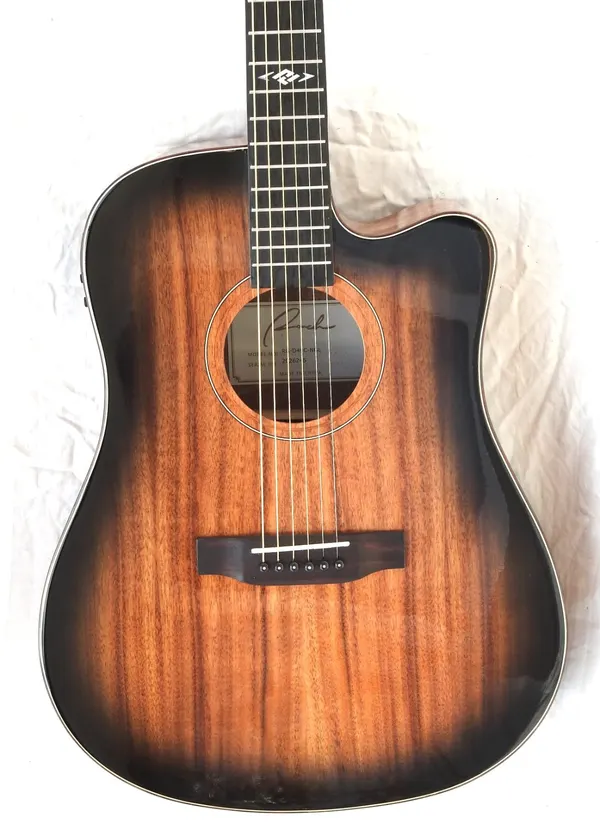 Ranch Full Size Acc/Elec Guitar Gloss Blackburst figured Mahogany