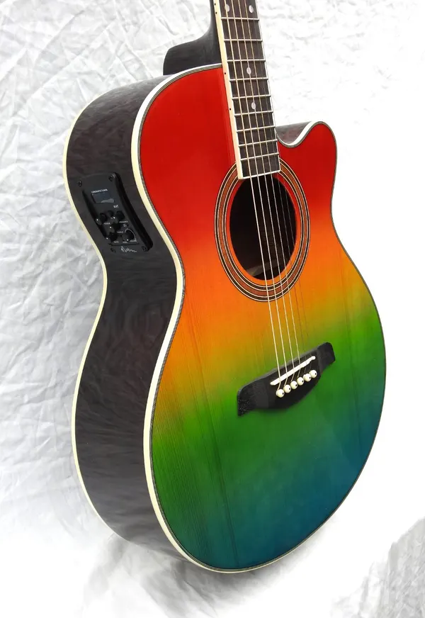 Martinez 41 Series Folk Size Cutaway Acoustic-Electric Guitar