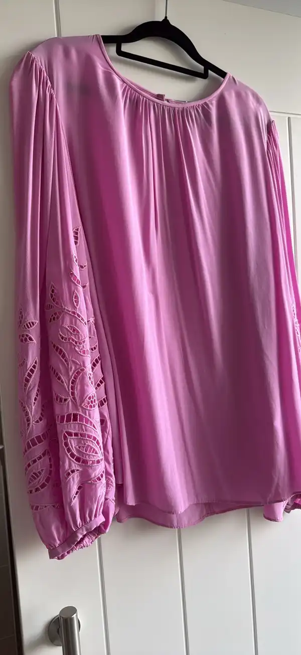 Pink cut work blouse