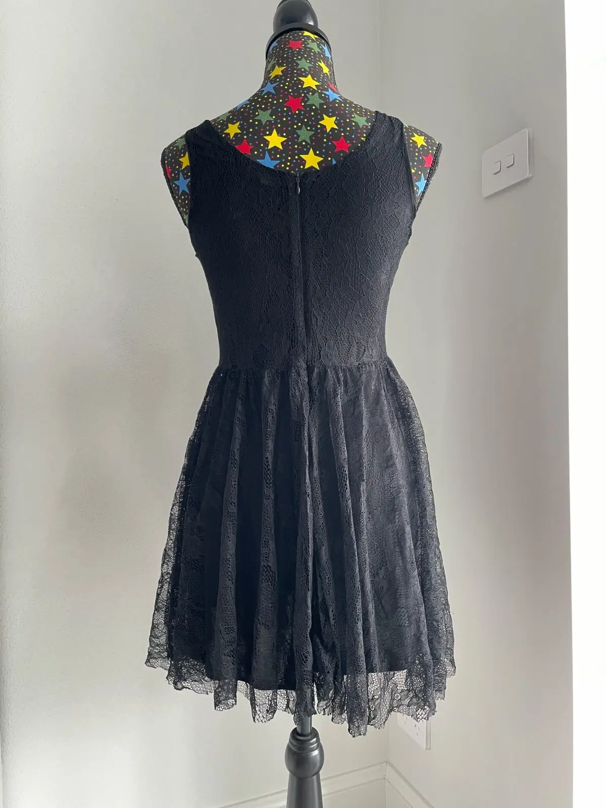 Kling Lace Sleeveless Fit and Flare Dress Black Size 2 – photo 2
