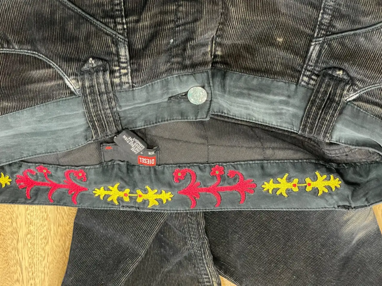 Diesel Corduroy Pants Women's Size 30 Embroidered Waistband – photo 8