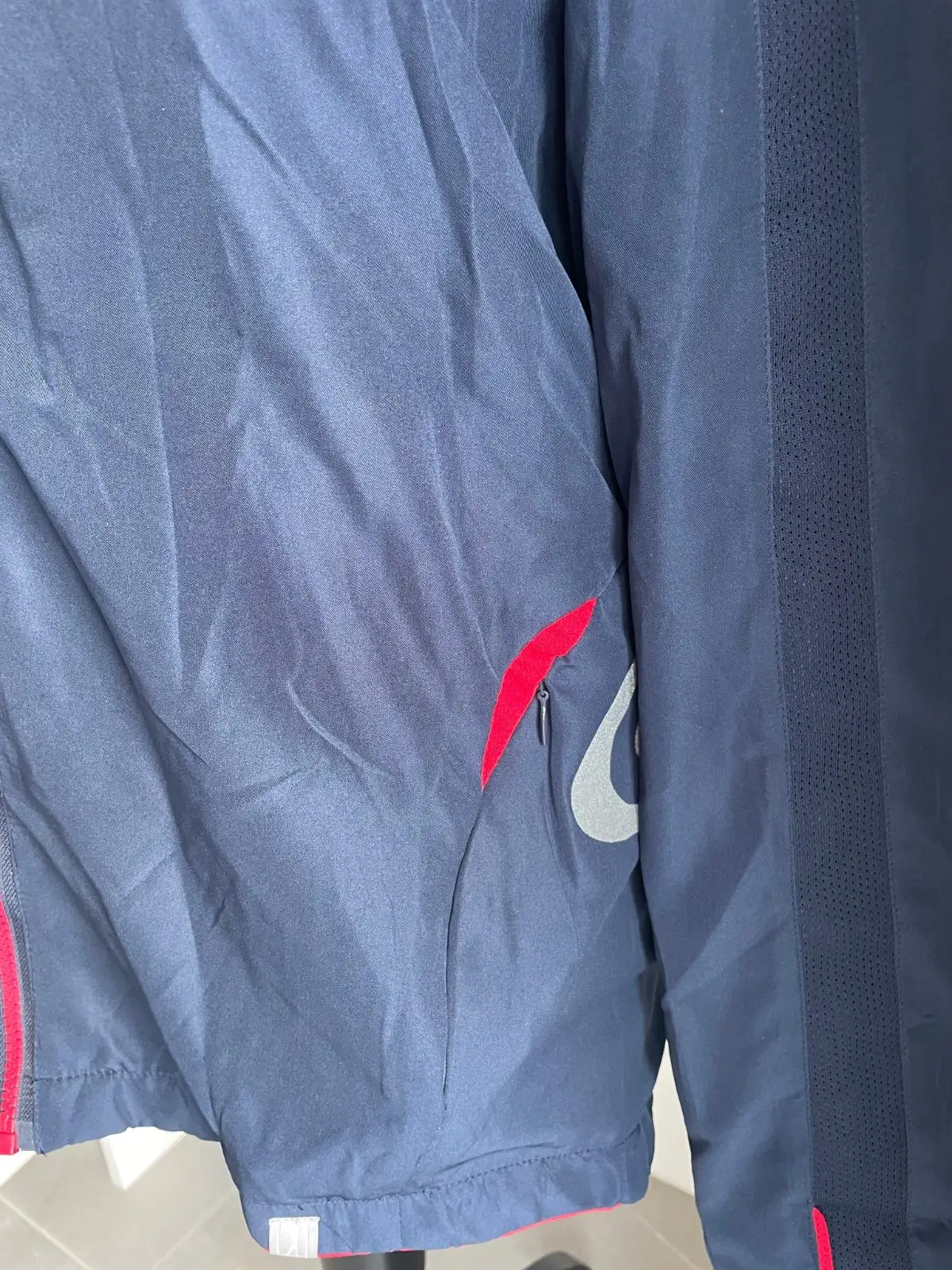 Slazenger Full Zip Track Jacket Navy Blue and Red Size M – photo 4