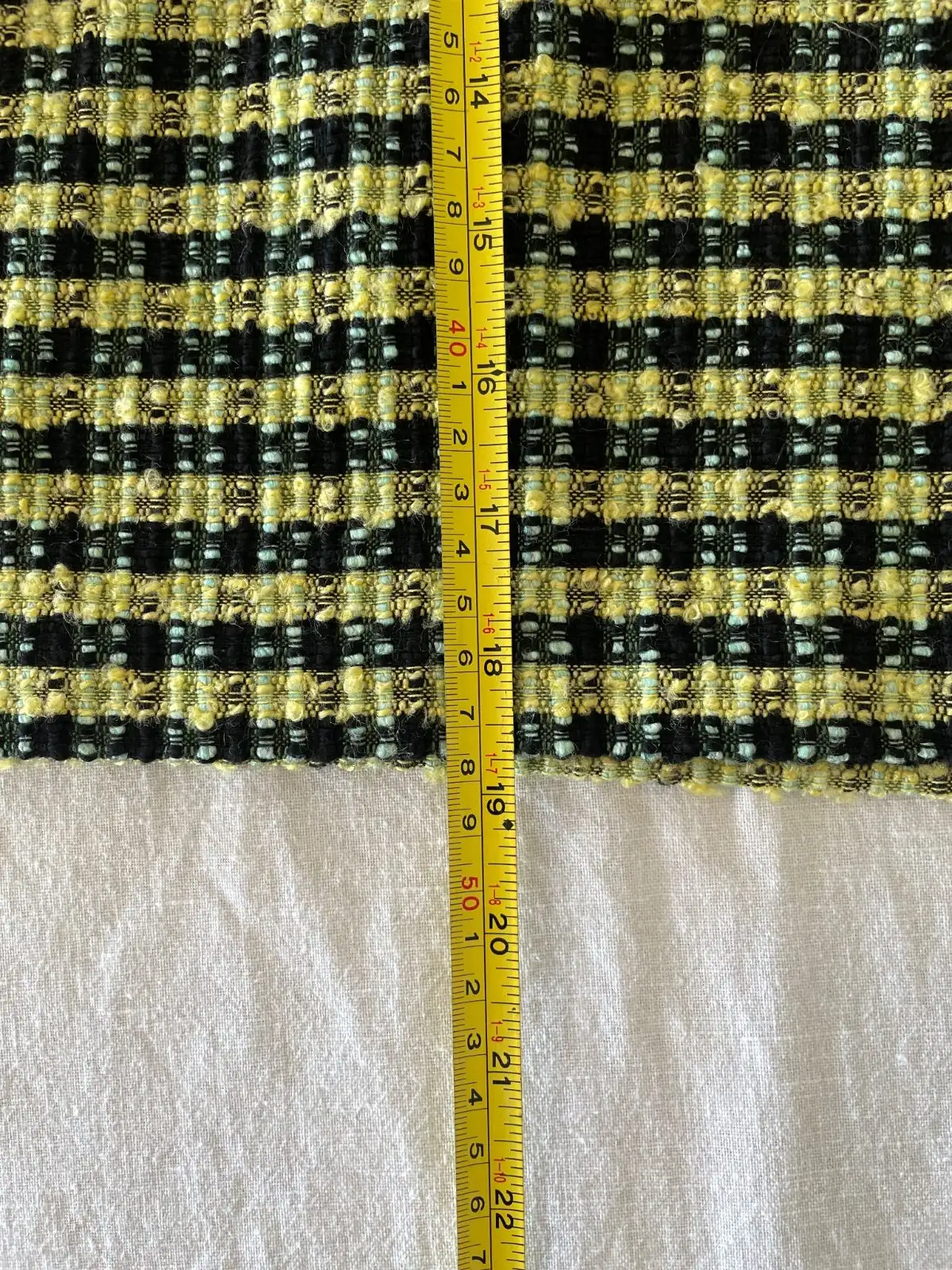 ASOS Black & Neon Yellow Tweed Mini Skirt Size 22 – photo 5