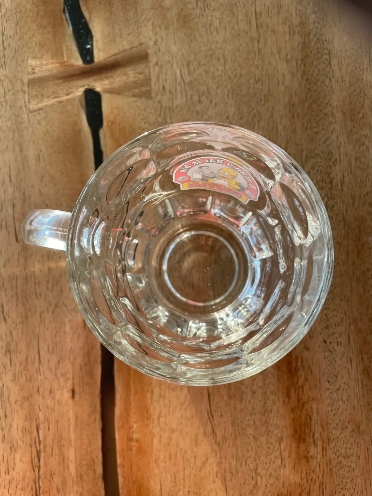 Homer Simpson 'A Man's Bar Is His Castle' Dimpled Glass Beer Mug – photo 3