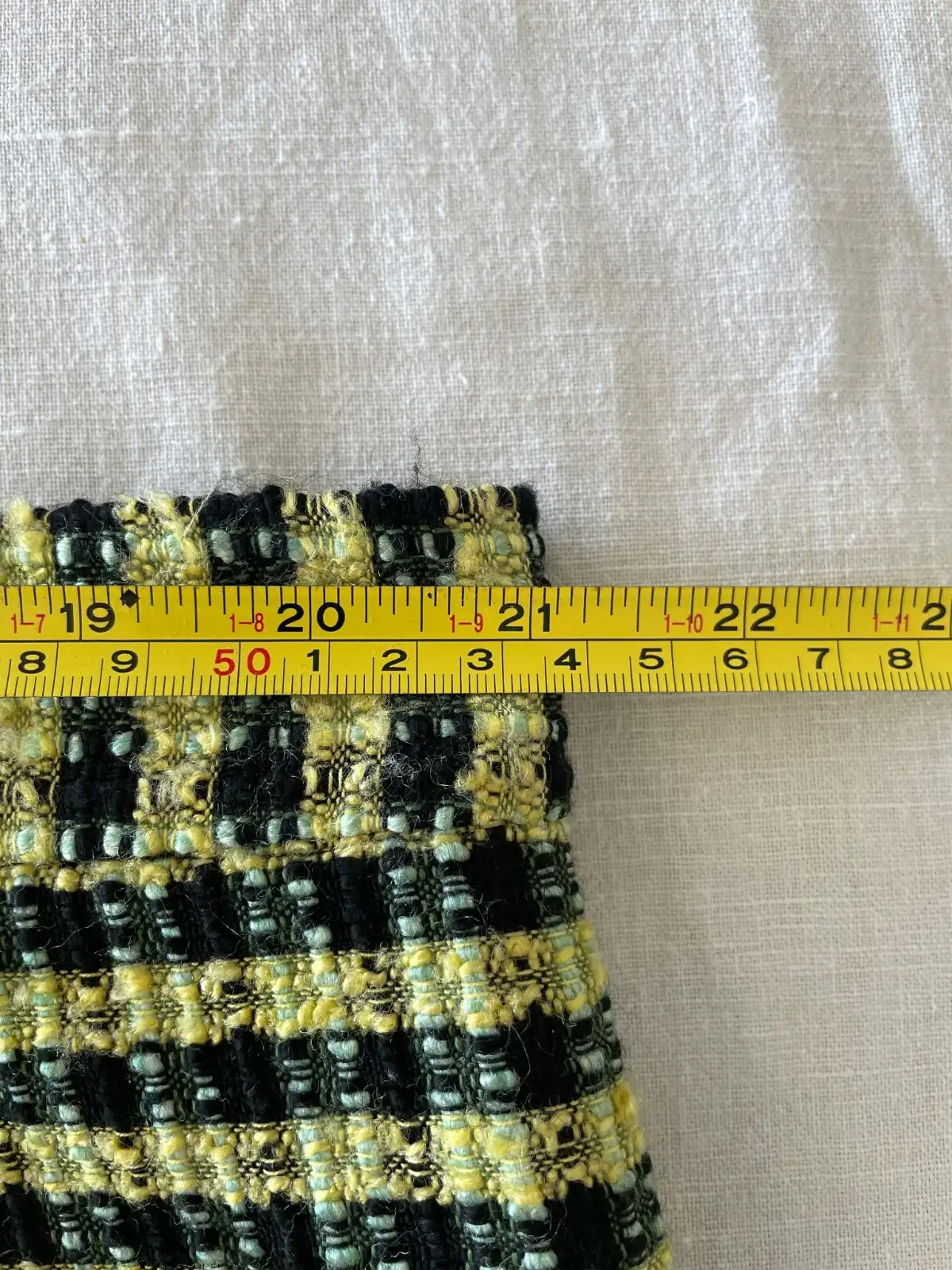 ASOS Black & Neon Yellow Tweed Mini Skirt Size 22 – photo 4