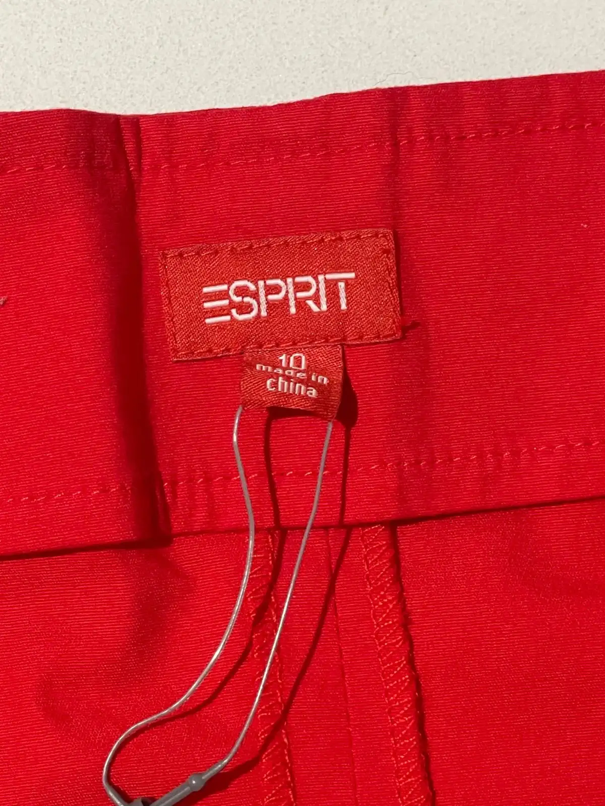 Esprit A-Line Midi Skirt Red With Chevron Detail Size 10 – photo 6