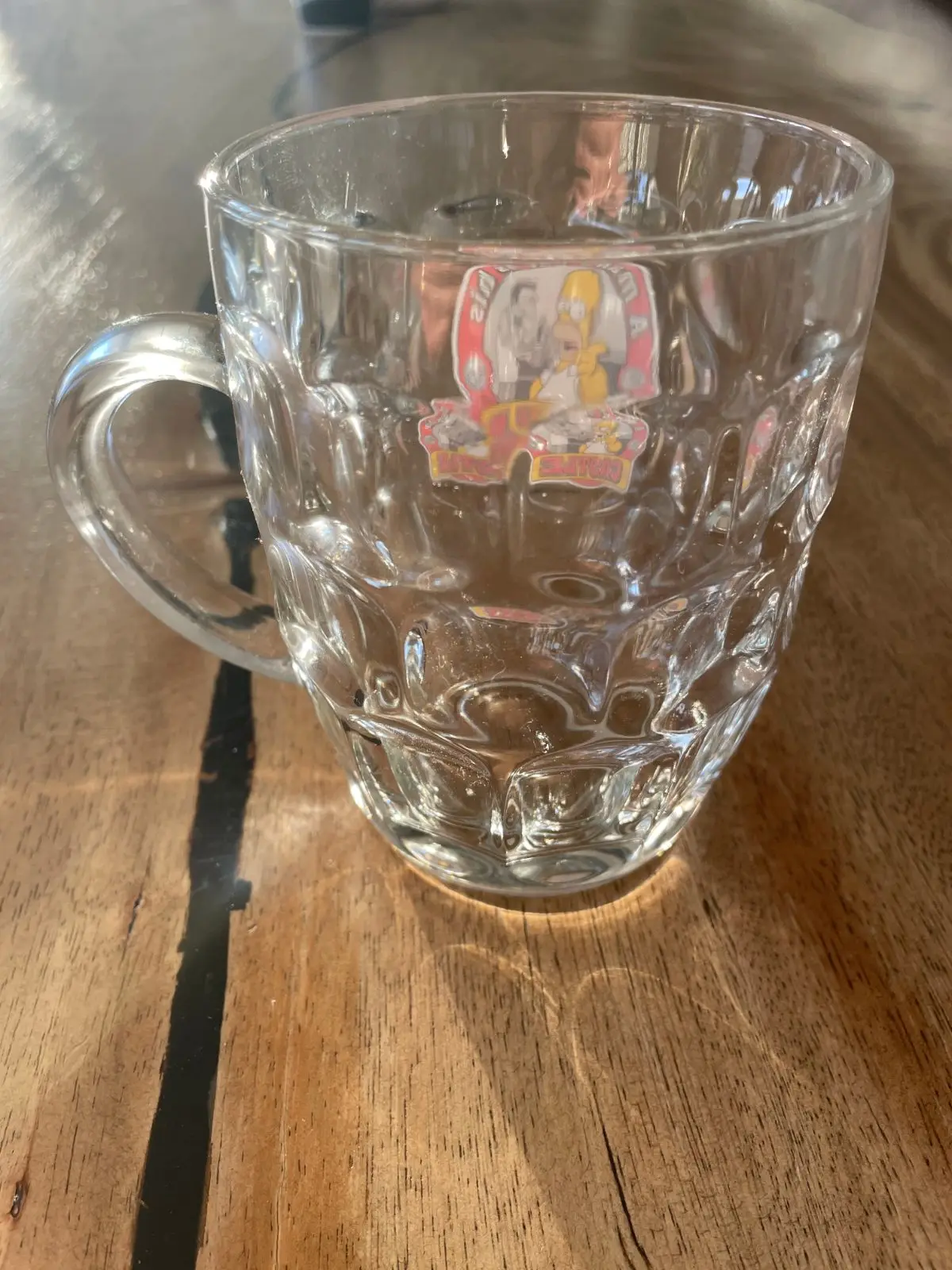 Homer Simpson 'A Man's Bar Is His Castle' Dimpled Glass Beer Mug – photo 2