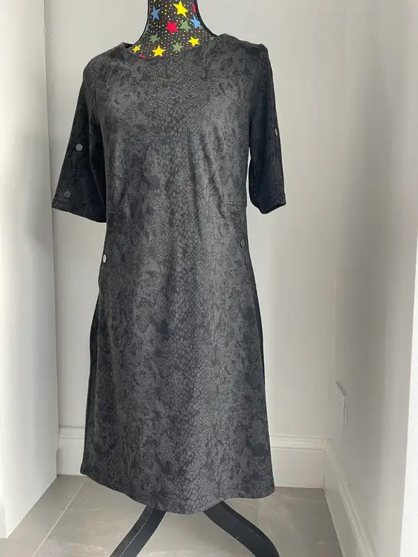 Millers Shift Dress Textured Charcoal Size 10