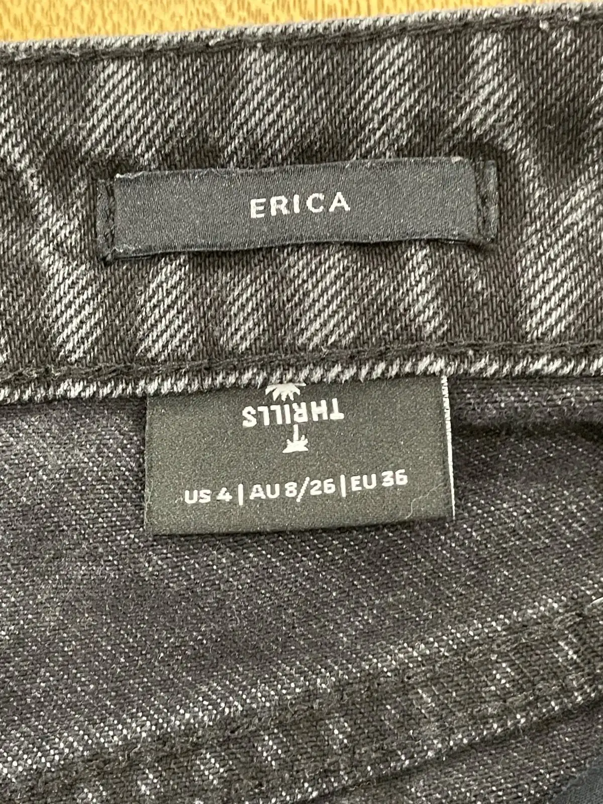 THRILLS Erica High Rise Black Denim Shorts Size 8 – photo 5