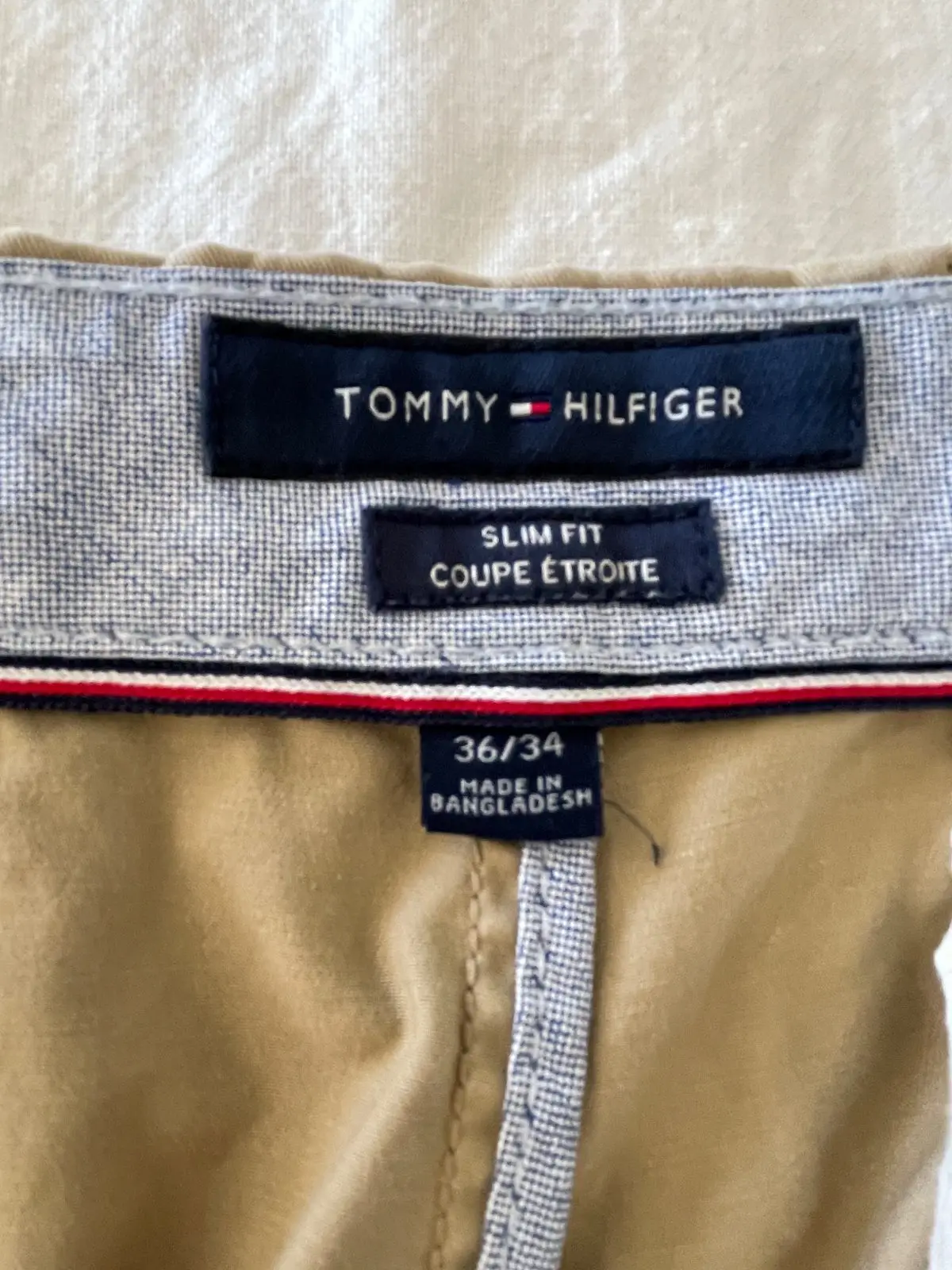 Tommy Hilfiger Men's Slim Fit Chino Pants Tan Size 36 – photo 4