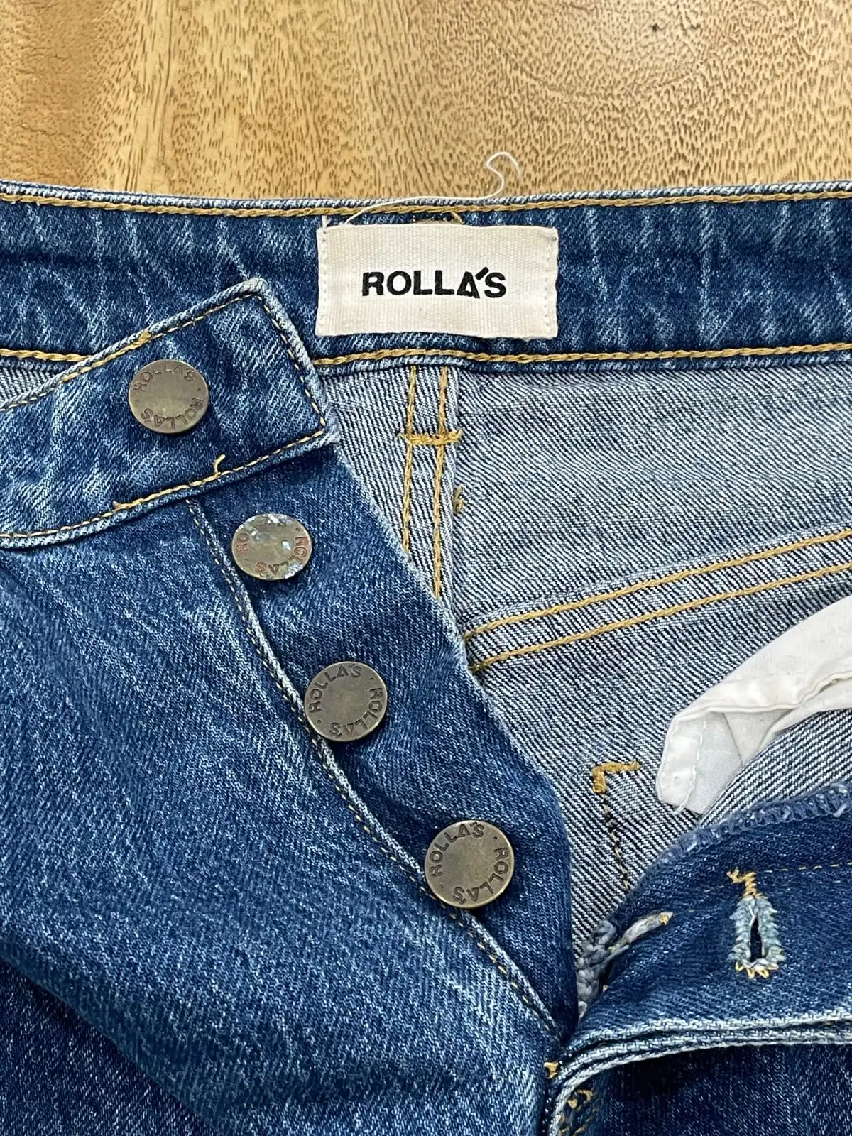 Rolla's Original High-Rise Cut-Off Denim Shorts Blue Women's AU 6 – photo 4