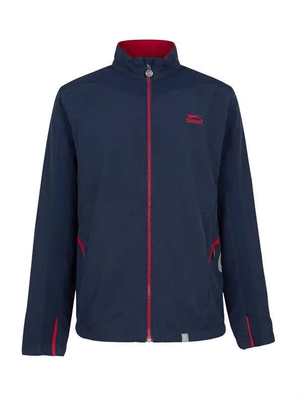 Slazenger Full Zip Track Jacket Navy Blue and Red Size M