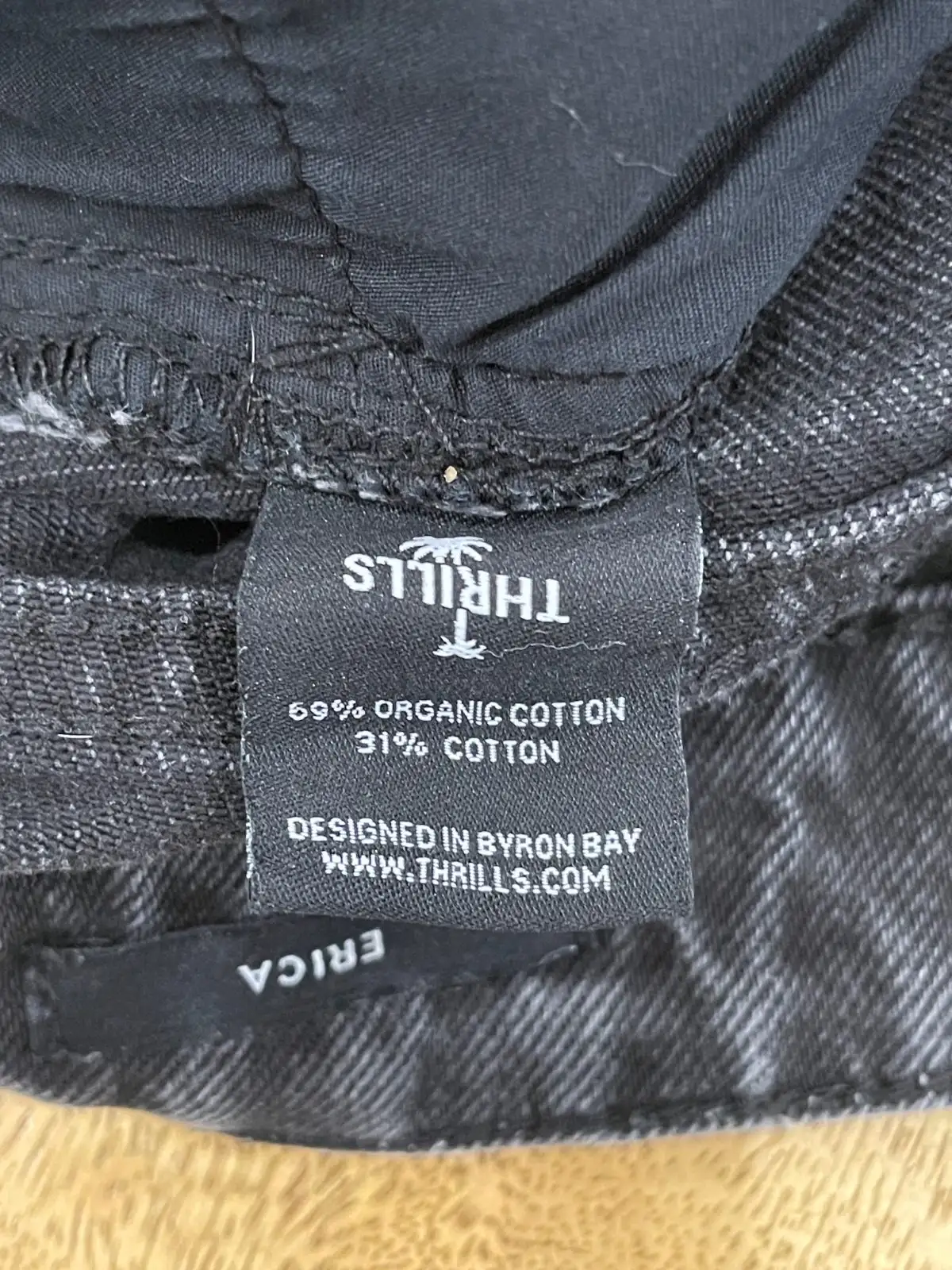 THRILLS Erica High Rise Black Denim Shorts Size 8 – photo 6