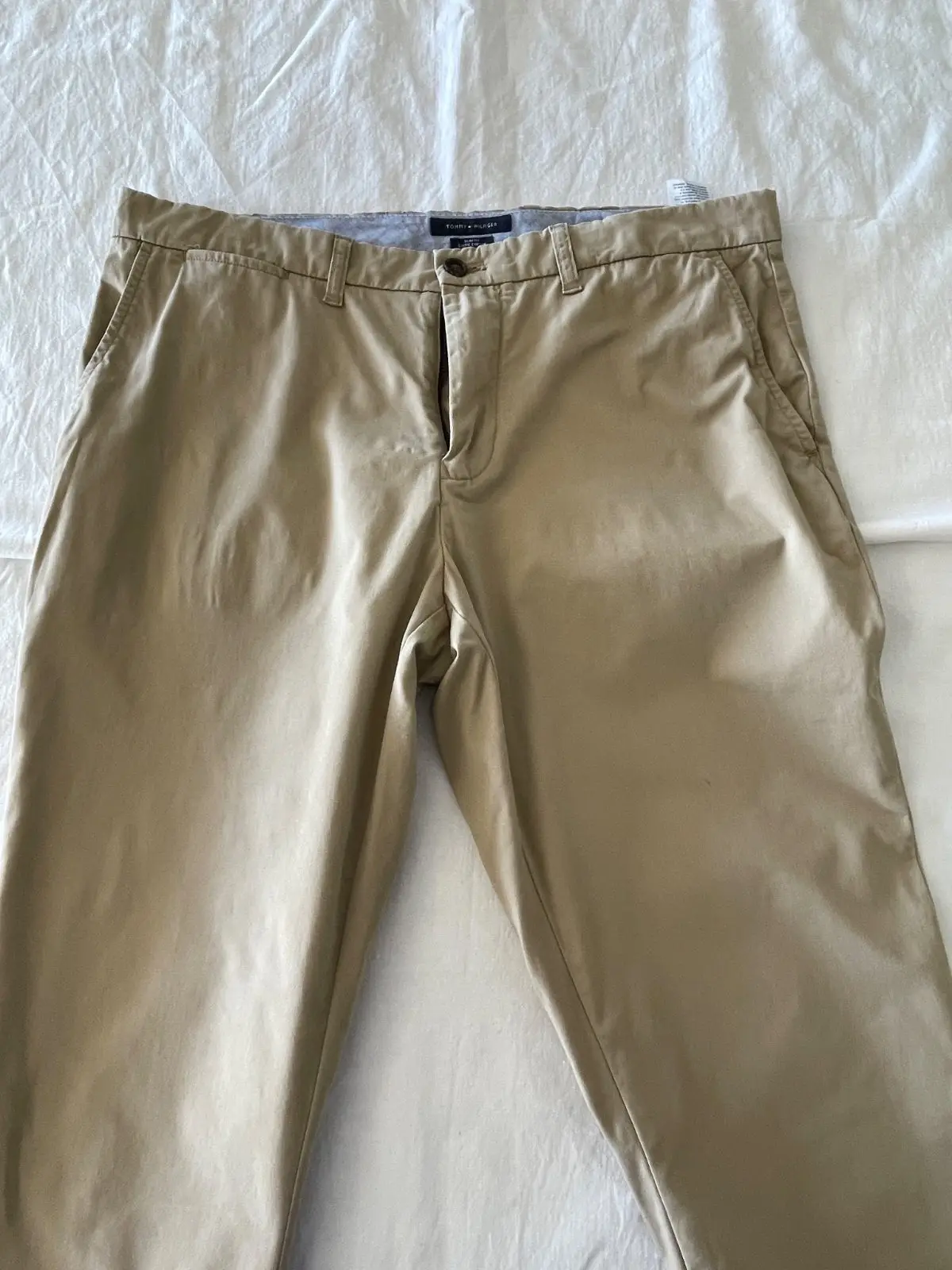 Tommy Hilfiger Men's Slim Fit Chino Pants Tan Size 36 – photo 2