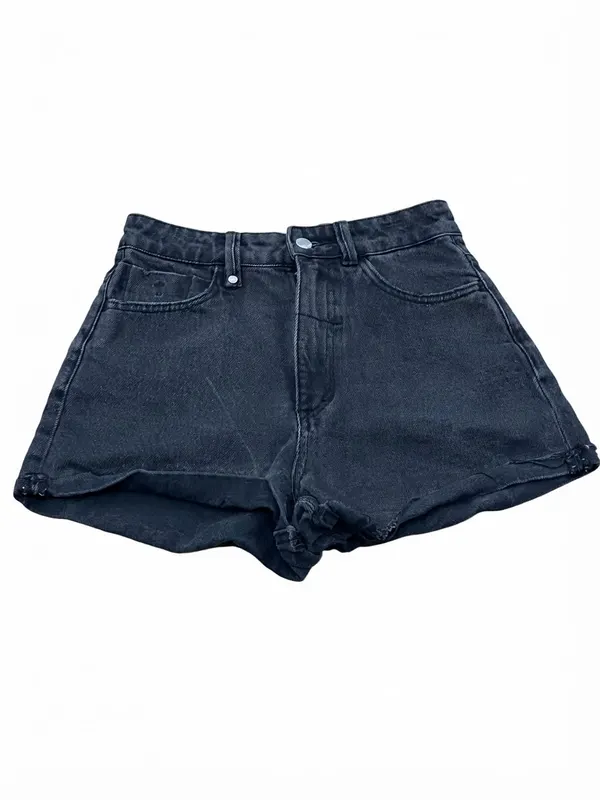 THRILLS Erica High Rise Black Denim Shorts Size 8