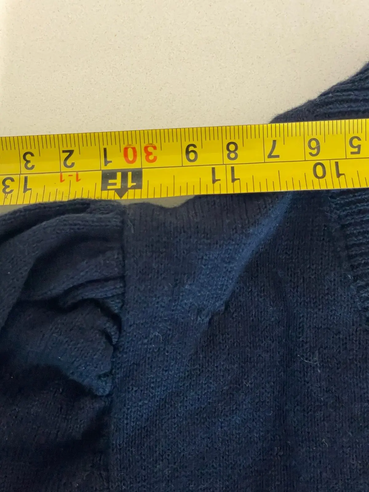 Navy Blue Cardigan Ruffle Trim & Bow Detail Size XL – photo 8