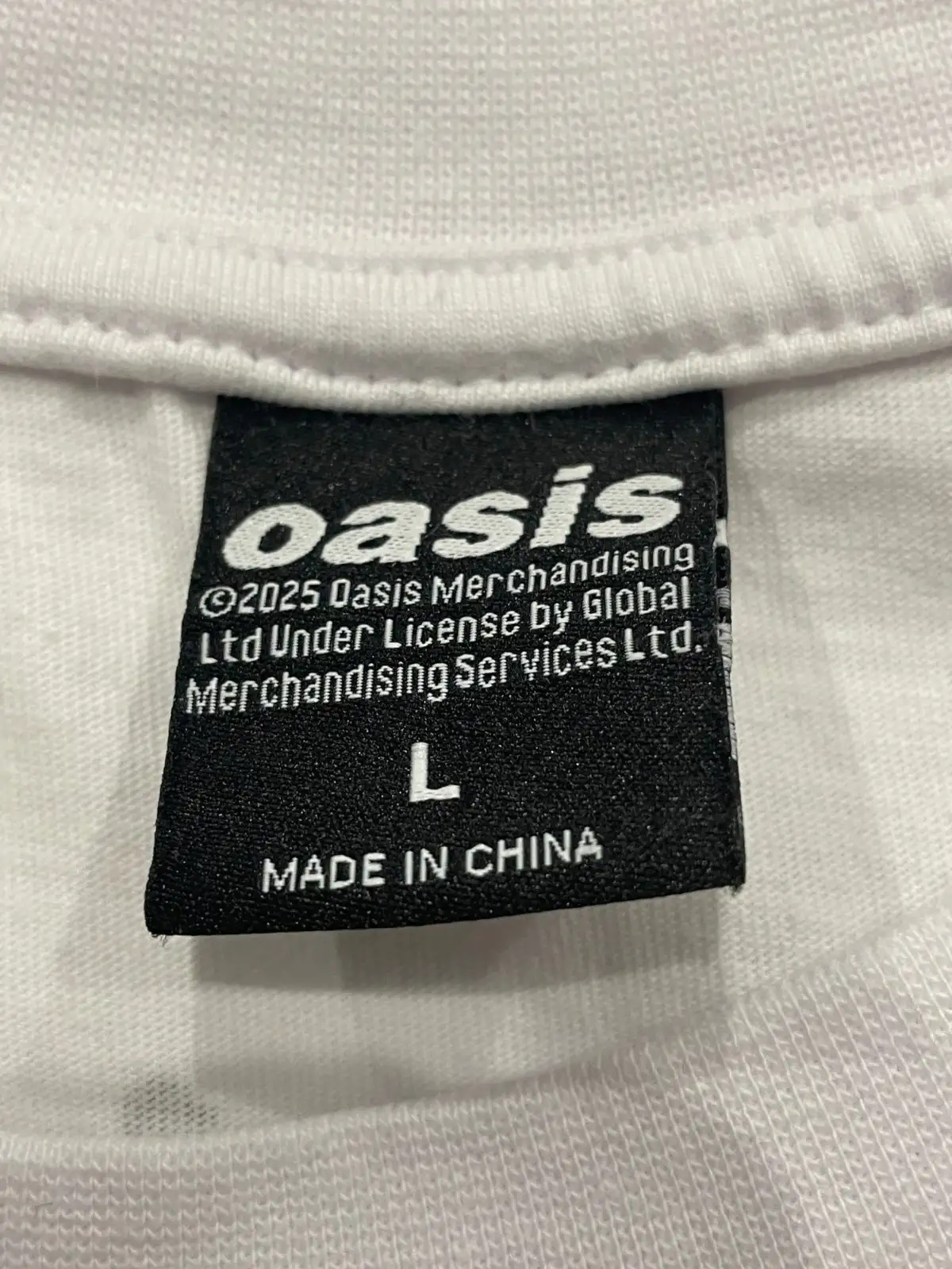 Oasis Definitely Maybe Band Logo T-Shirt White Large – photo 2