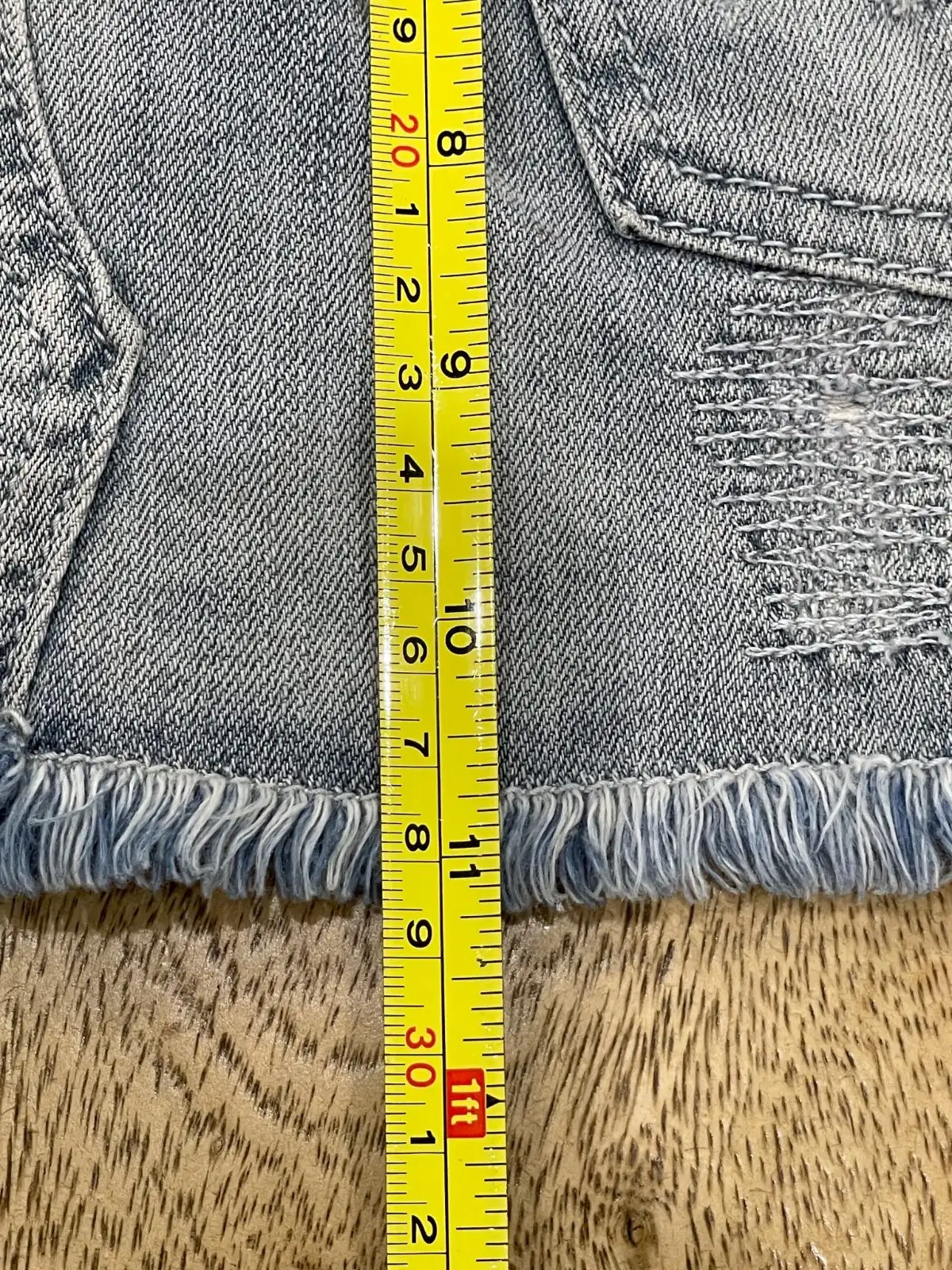 Tigerlily Distressed Denim Mini Skirt Light Wash Women's AU 10 – photo 6