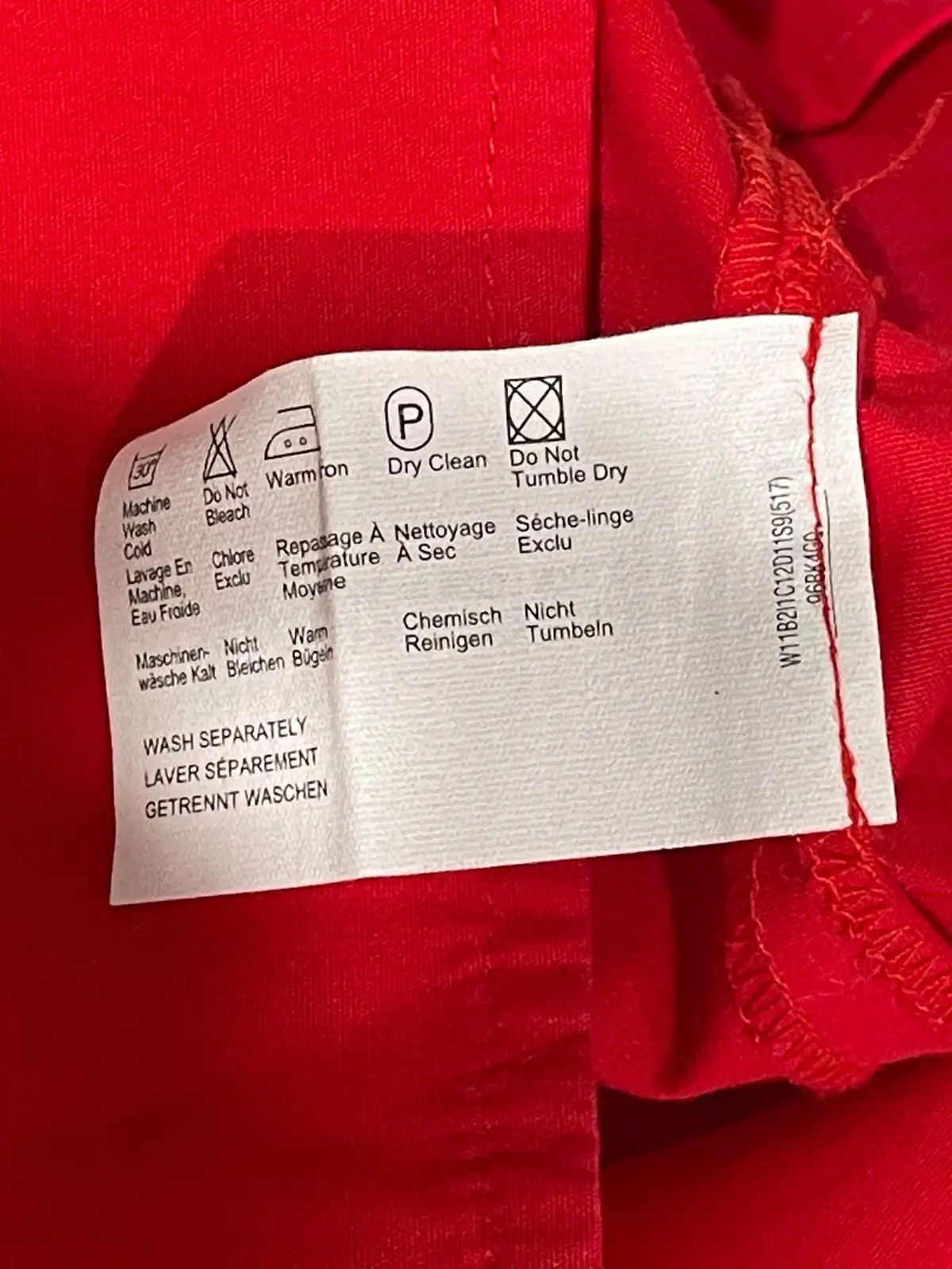 Esprit A-Line Midi Skirt Red With Chevron Detail Size 10 – photo 8
