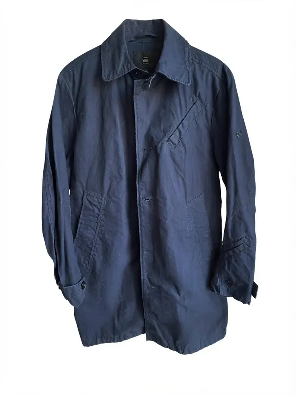 G-Star Men's Navy Blue Trench Coat