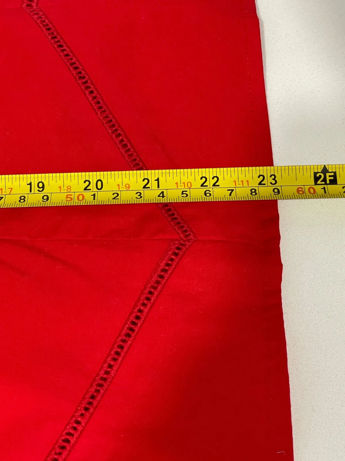 Esprit A-Line Midi Skirt Red With Chevron Detail Size 10 – photo 5