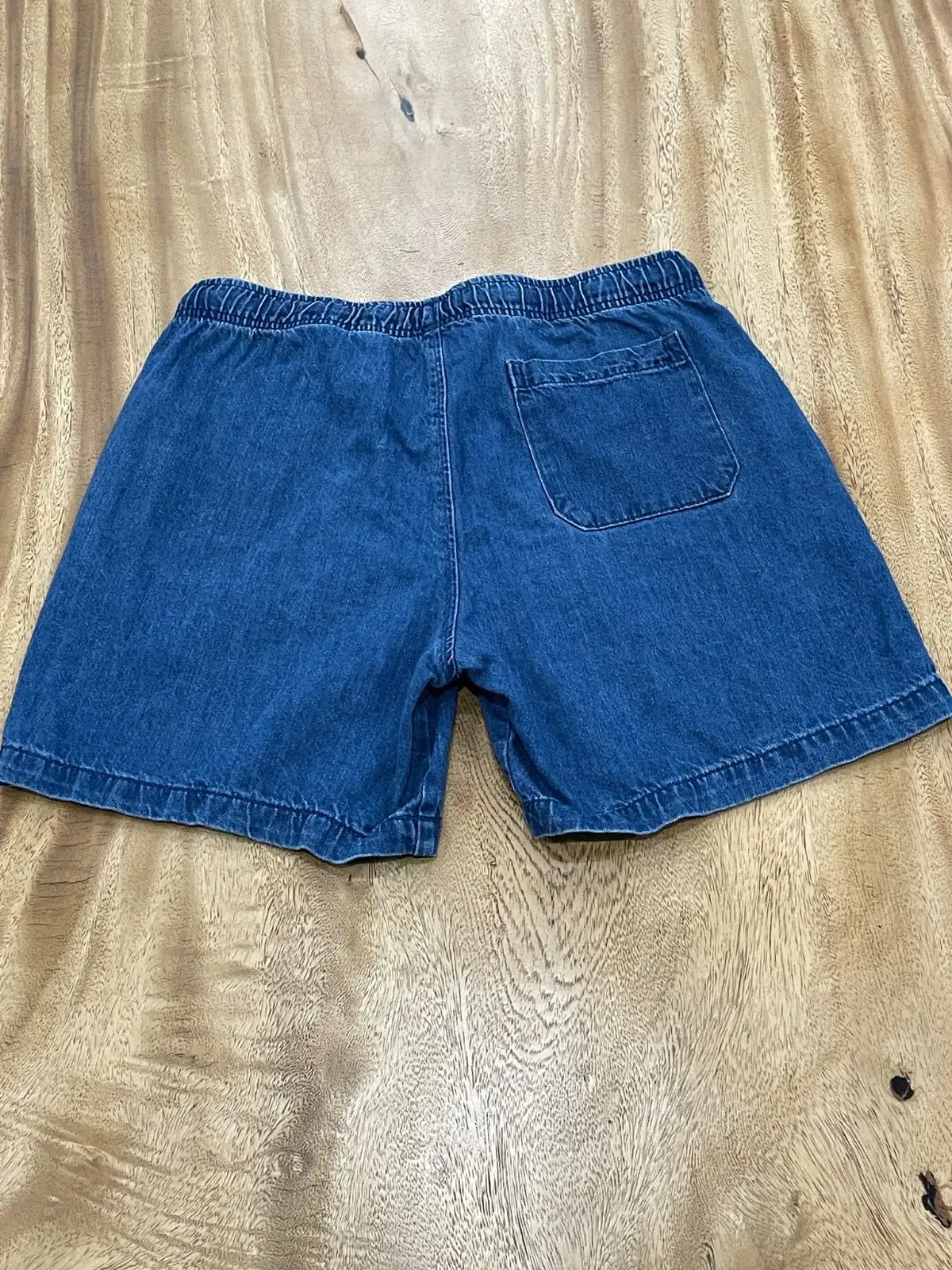GAP Denim Pull-On Shorts Blue Drawstring Waist Men's Size M – photo 2