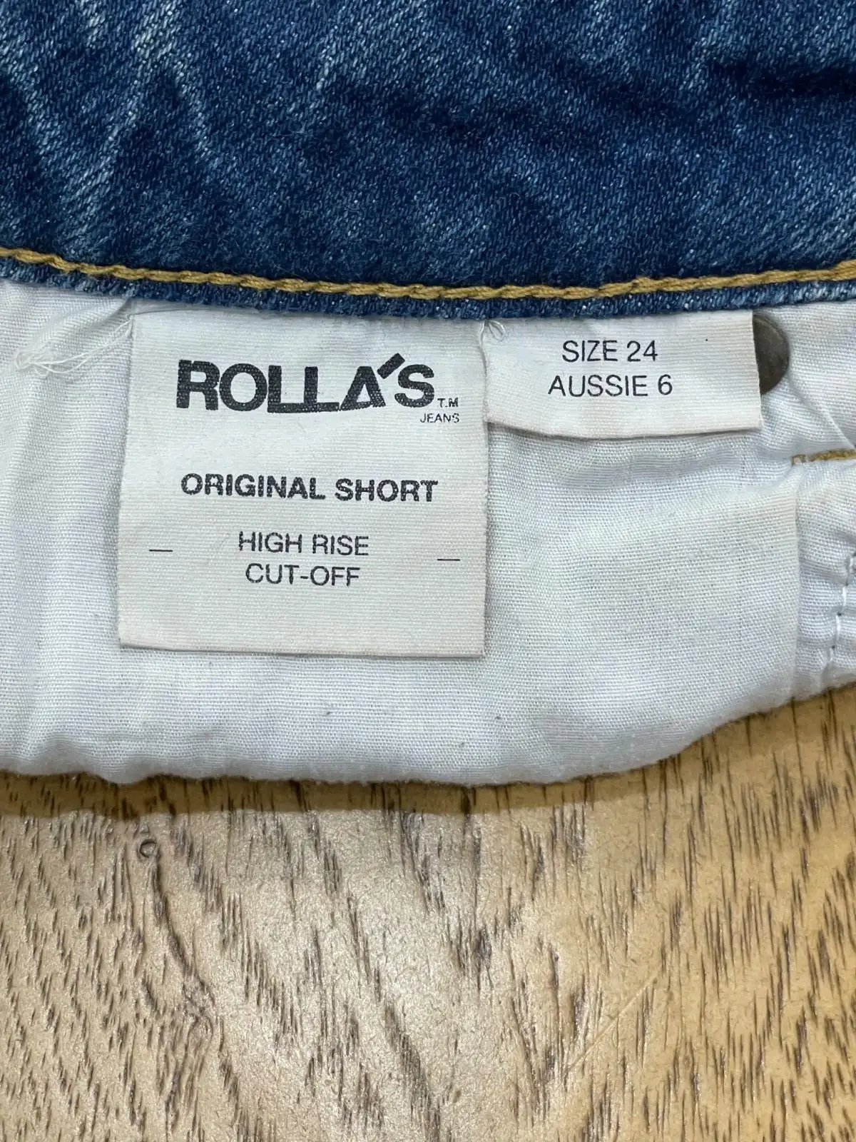 Rolla's Original High-Rise Cut-Off Denim Shorts Blue Women's AU 6 – photo 5