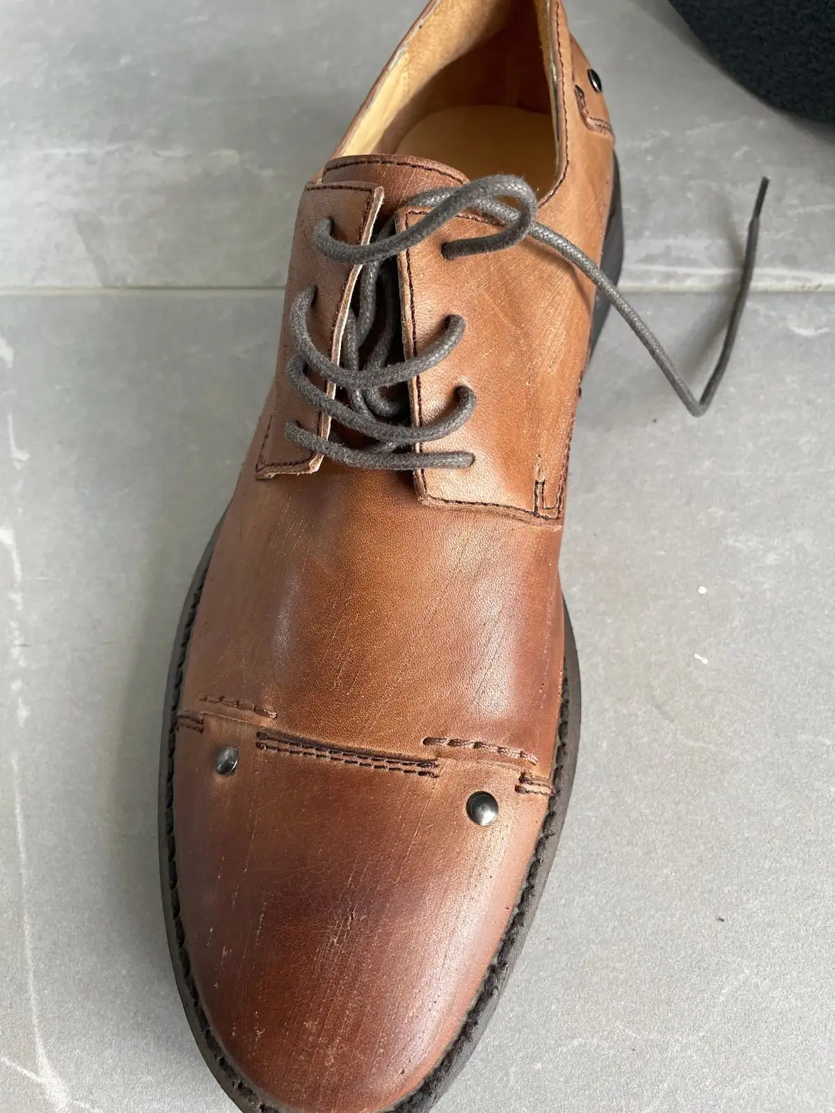 Croft Leather Oxford Shoes Brown Cap Toe Size 41 – photo 6