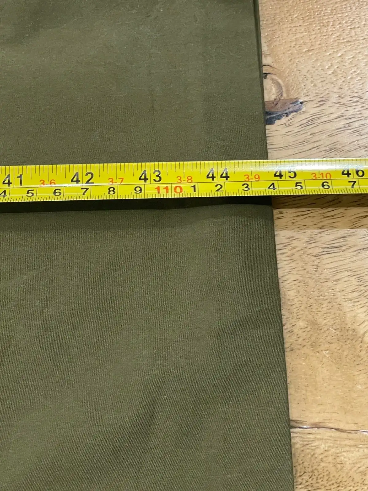 H&M Wide Leg Cotton Trousers Olive Green Size 10 – photo 10