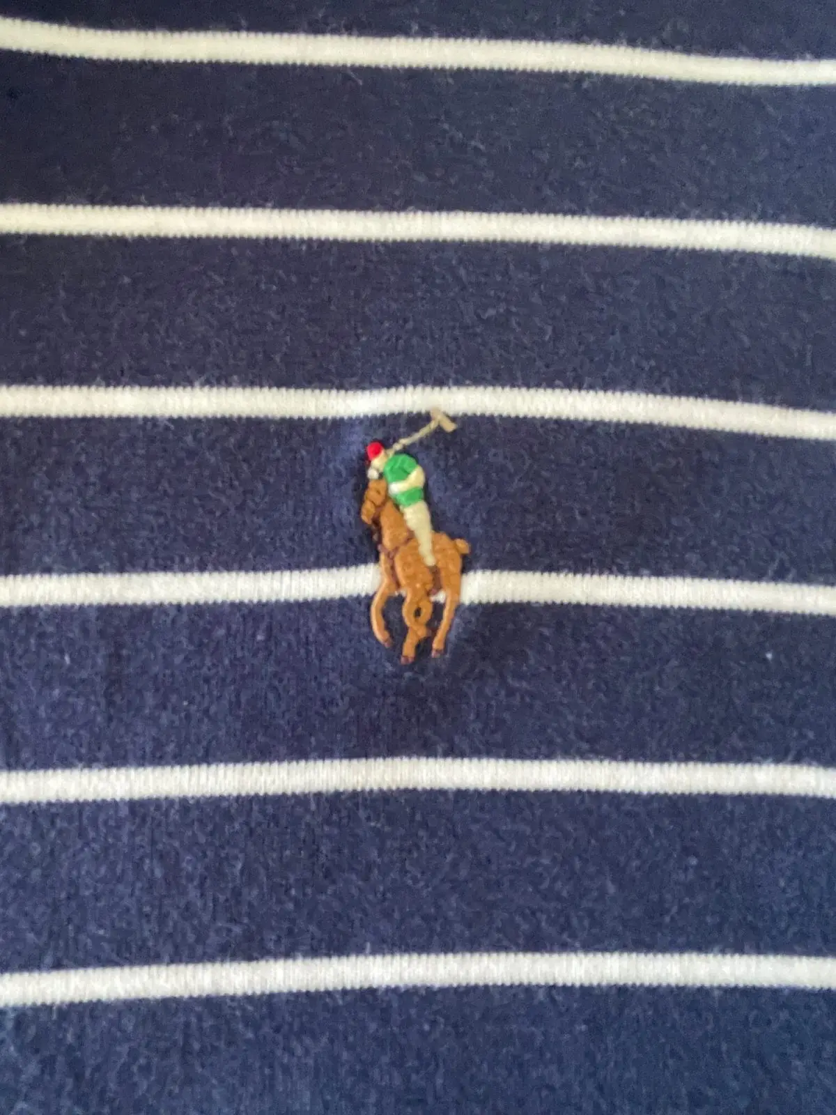 Polo Ralph Lauren Custom Slim Fit Striped Polo Shirt Navy White Large – photo 5