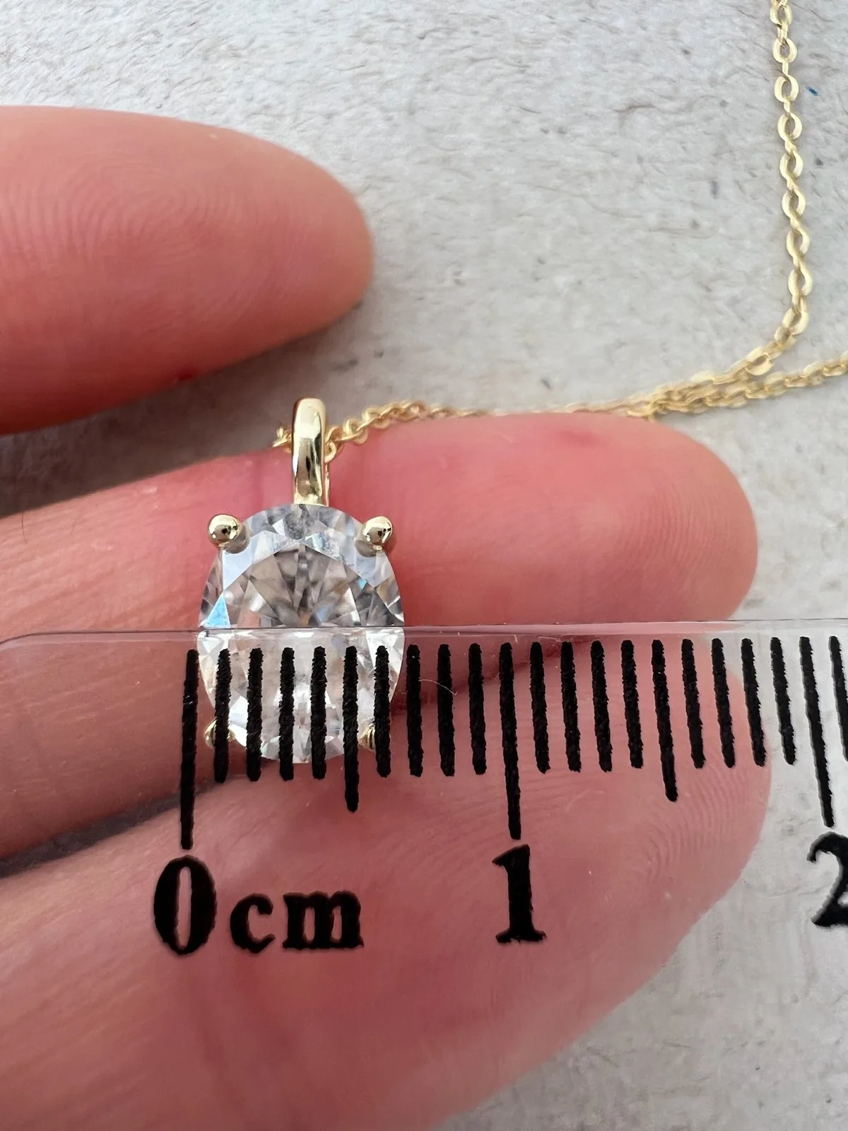 2CT Oval Moissanite Solitaire Pendant Necklace In Gold Plated Sterling Silver Pr – photo 9