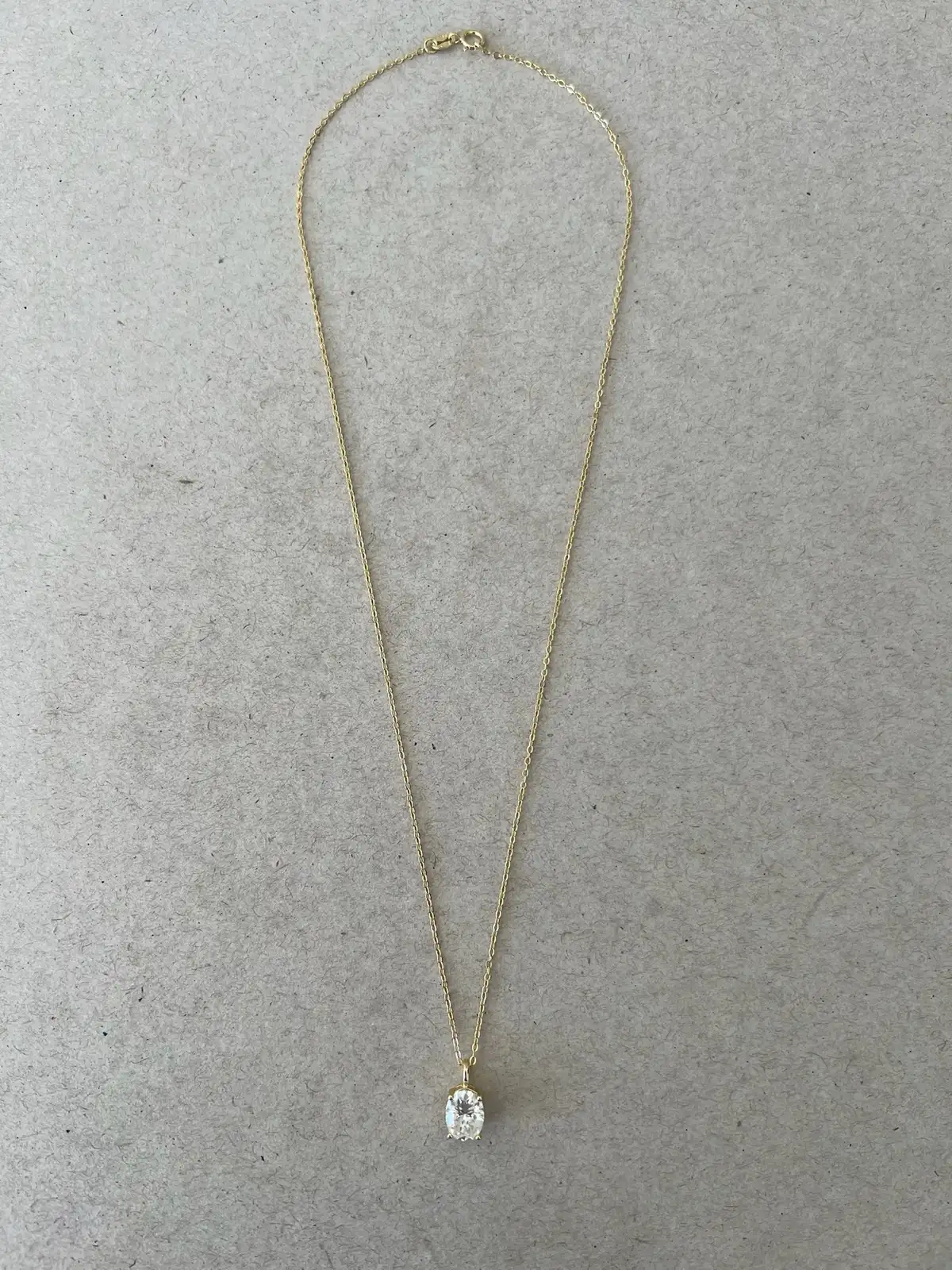 2CT Oval Moissanite Solitaire Pendant Necklace In Gold Plated Sterling Silver Pr – photo 8