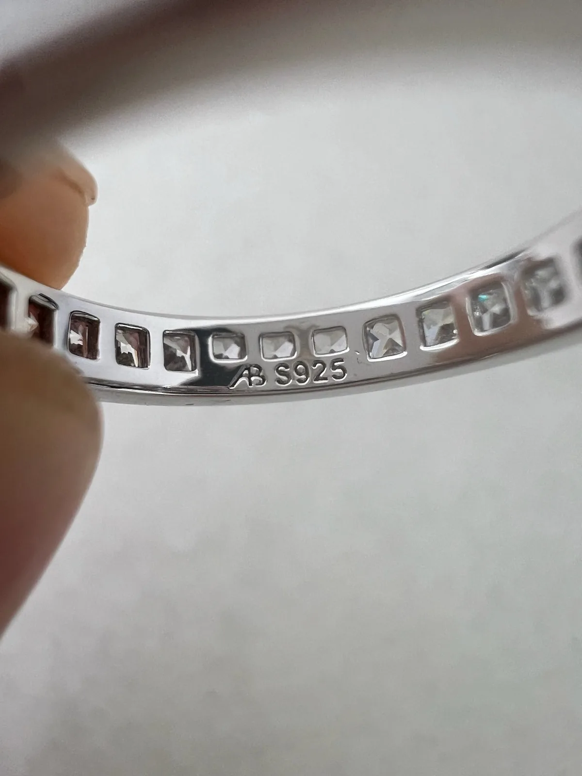 925 Sterling Silver Princess Cut CZ Full Eternity Ring Channel Set Wedding Band – photo 7
