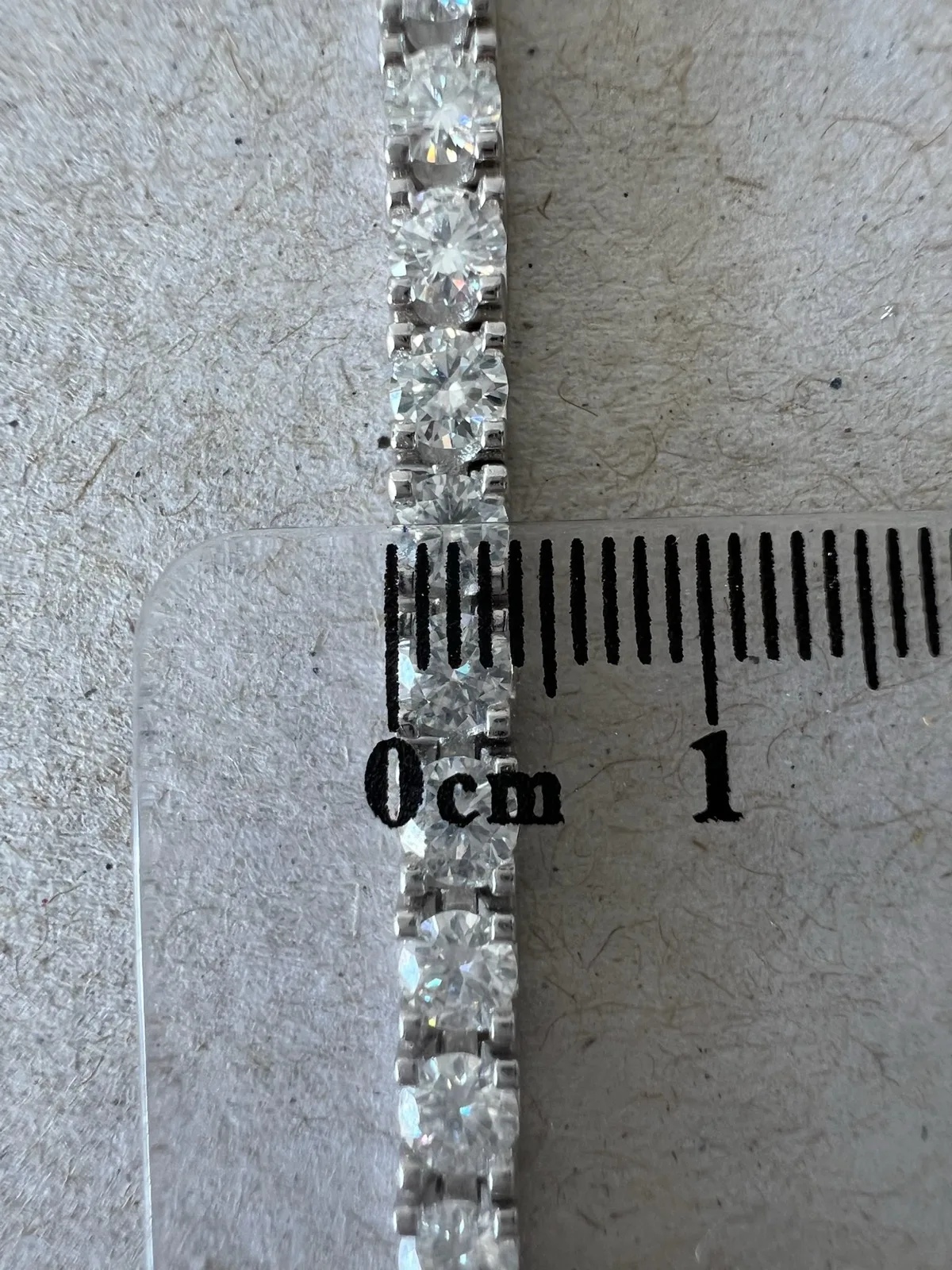 925 Sterling Silver Tennis Bracelet Round Moissanite 16.5cm – photo 8