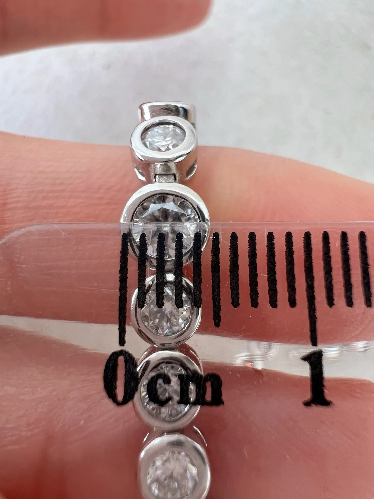 Moissanite Bubble Tennis Bracelet 925 Sterling Silver Bezel Set 3mm 4mm 16.5cm – photo 11