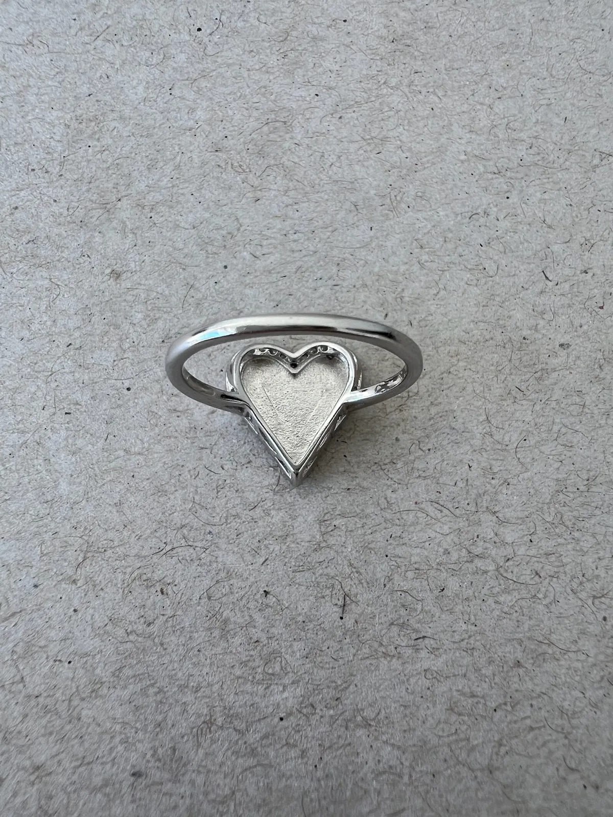 925 Sterling Silver Heart Pavé Halo Ring Clear Round CZ Size L 1/2 – photo 5