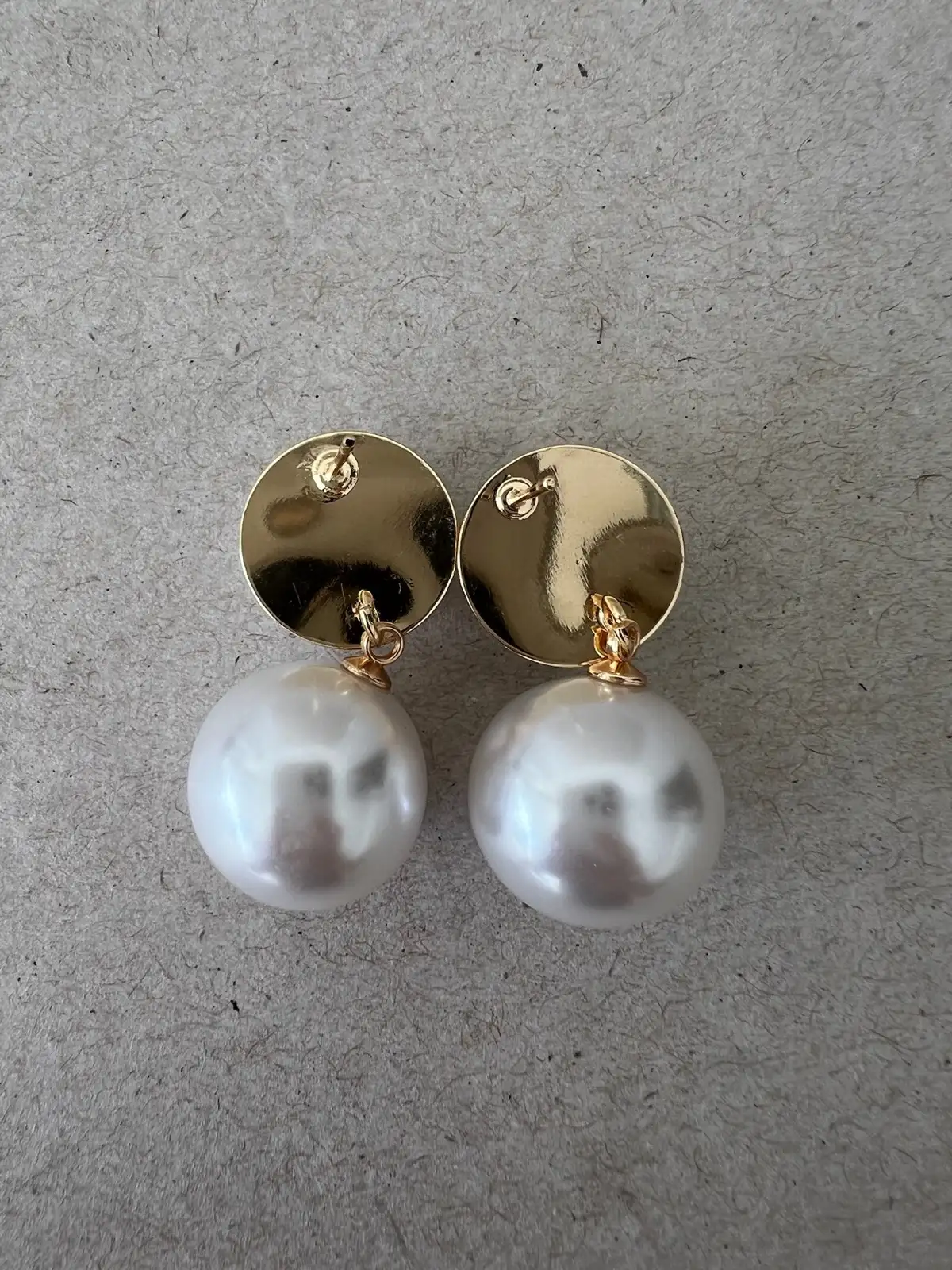 Elegant Double Faux Pearl Drop Earrings White Gold Tone Statement Earrings – photo 2