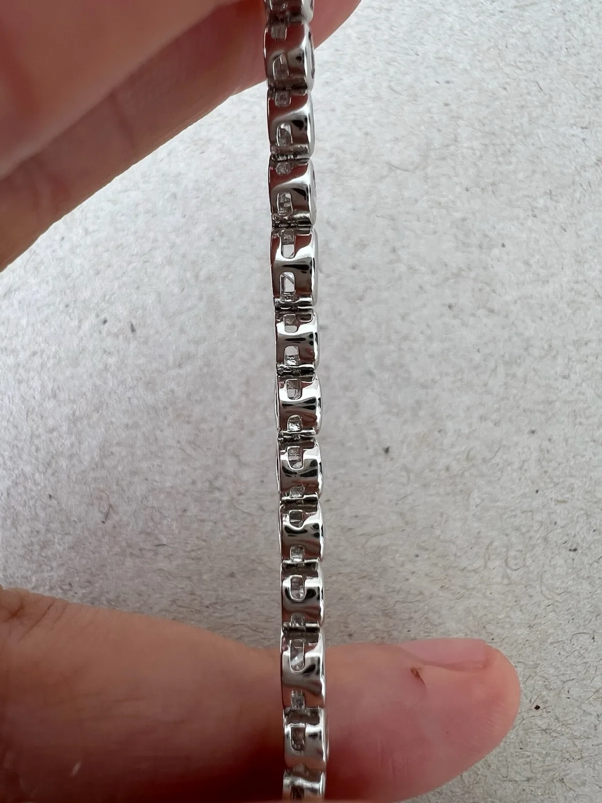 Moissanite Bubble Tennis Bracelet 925 Sterling Silver Bezel Set 3mm 4mm 16.5cm – photo 6