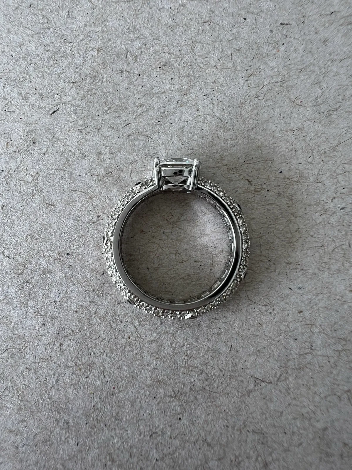 925 Sterling Silver Oval 1CT  Moissanite Pavé Statement Ring Two Ways To Wear – photo 5