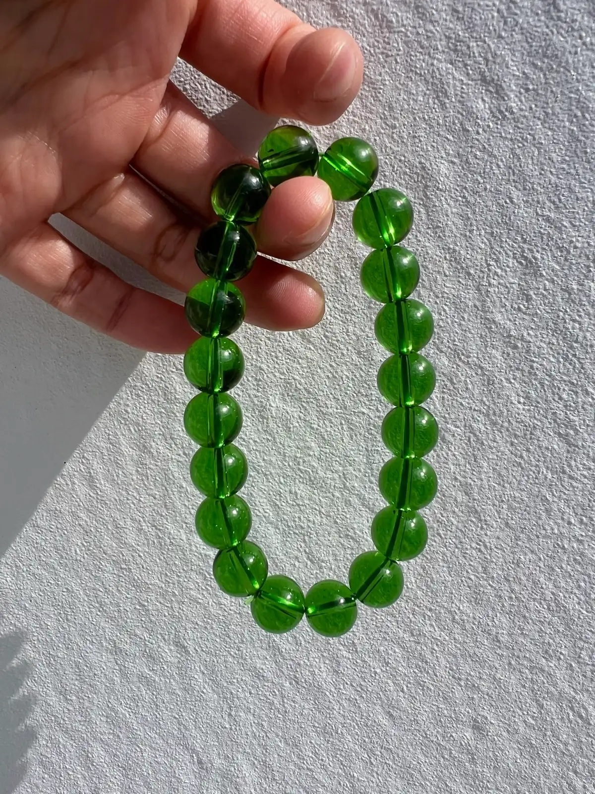 Green Glass Beads Bracelet – photo 2