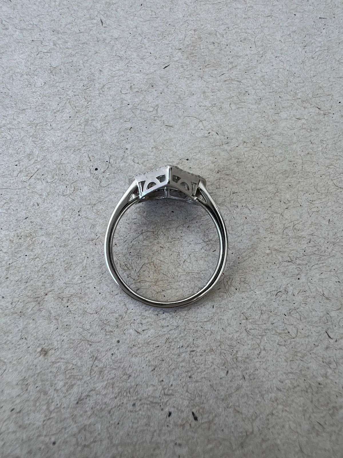 925 Sterling Silver Heart Pavé Halo Ring Clear Round CZ Size L 1/2 – photo 4