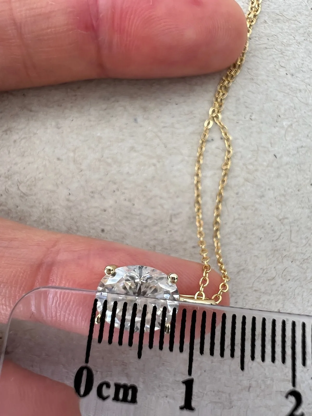 2CT Oval Moissanite Solitaire Pendant Necklace In Gold Plated Sterling Silver Pr – photo 10