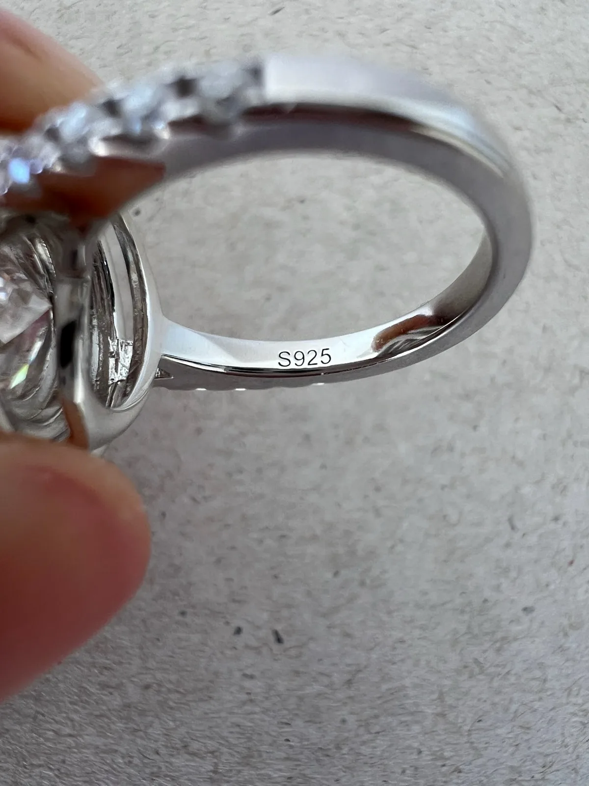 925 Sterling Silver Oval Moissanite Halo Wedding Engagement Vintage Style 3CT – photo 6